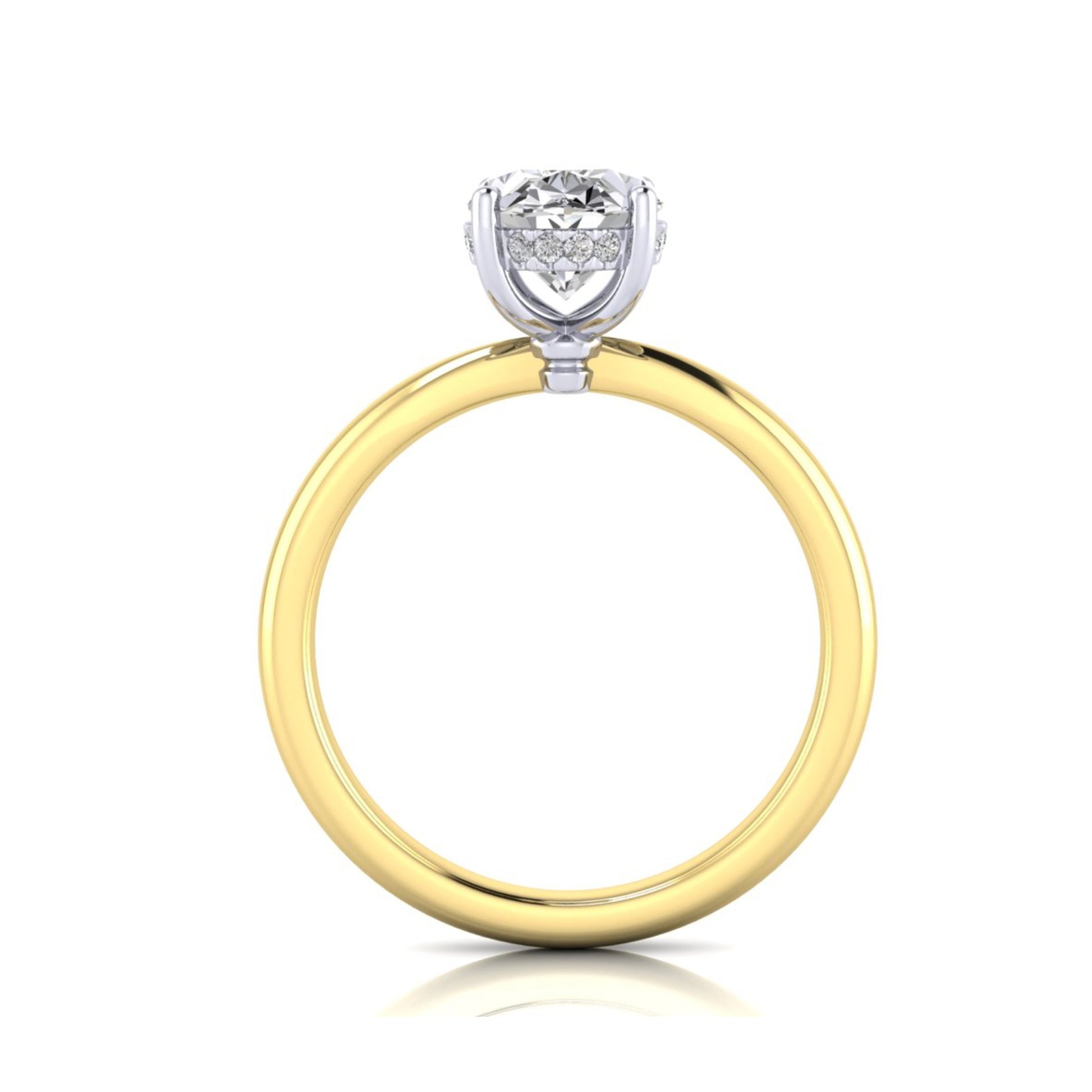 Ainslie Oval Diamond Solitaire 4 Claw Ring