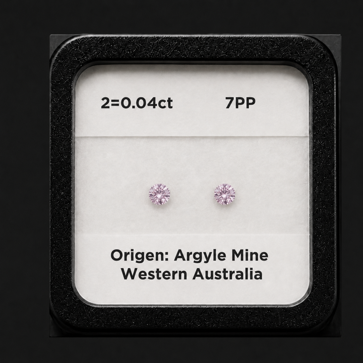Round Argyle Pink Pair VS2 7PP, 0.04ct Total