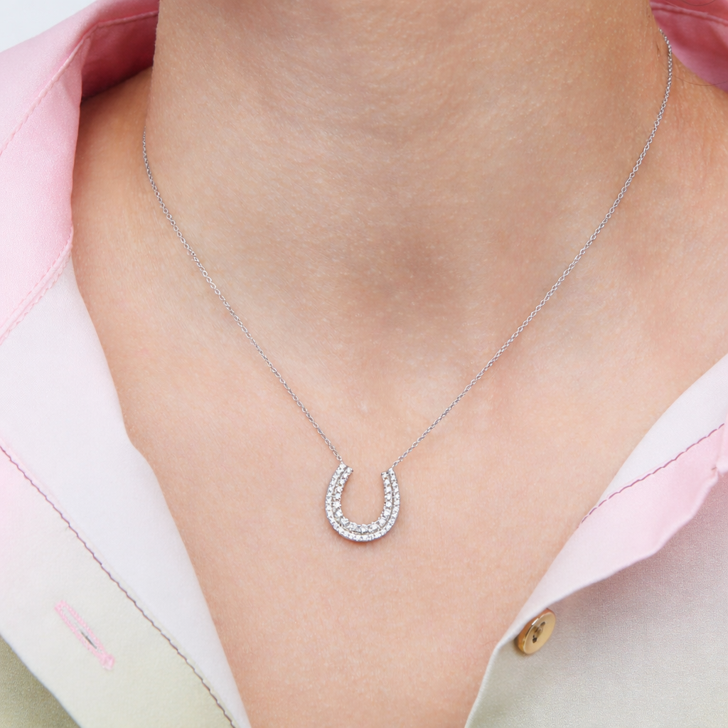 Diamond Horseshoe Pendant