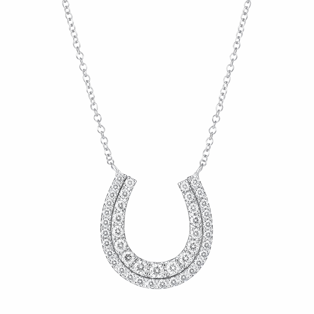 Diamond Horseshoe Pendant