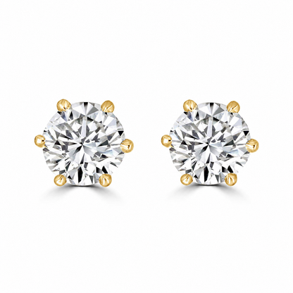 Timeless Diamond 2.00 tcw 6 Claw Earrings