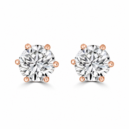 Timeless Diamond 1.00 tcw 4 Claw Earrings