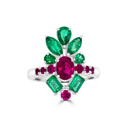 Ruby and Emerald Dress Ring
