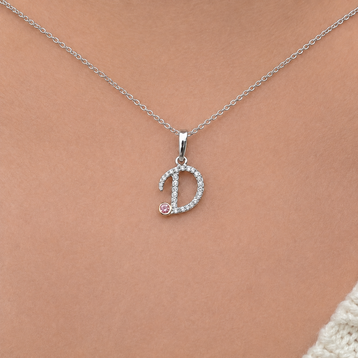 Initial Letter with Signature Pink Diamond
