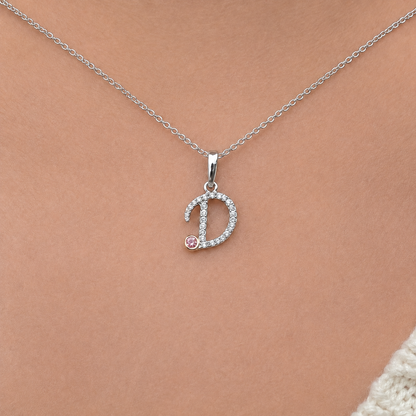 Initial Letter with Signature Pink Diamond