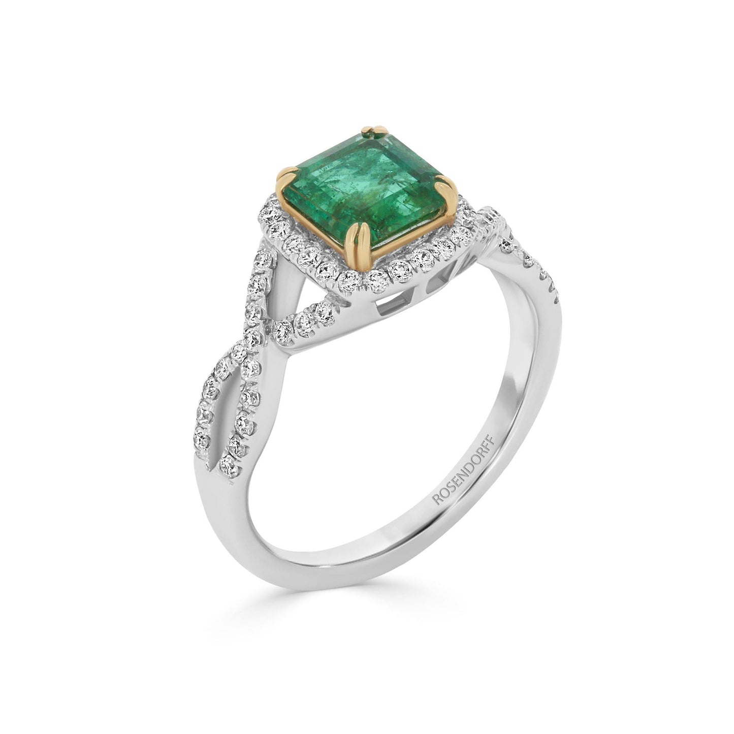 Natural Emerald and Diamond Ring