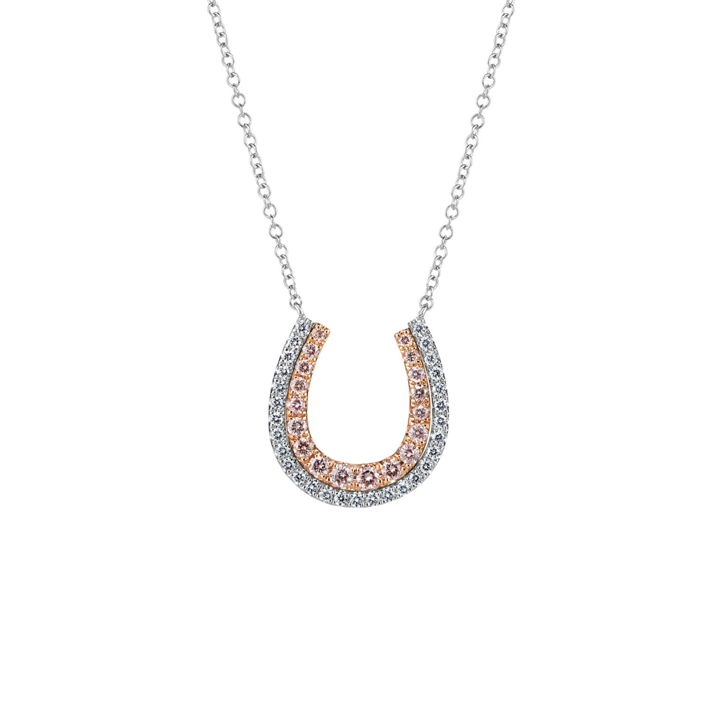 Eminence Pinks Diamond Horseshoe Pendant