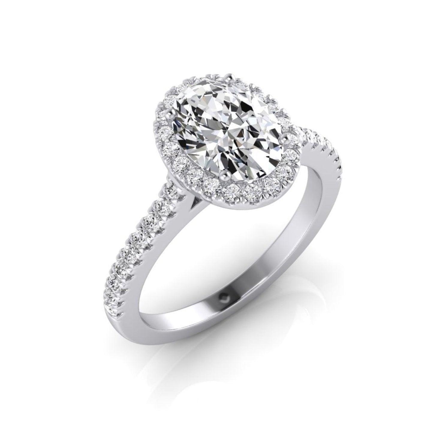 Freya Oval Diamond Halo Ring