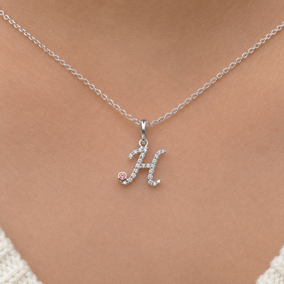 Initial Letter with Signature Pink Diamond