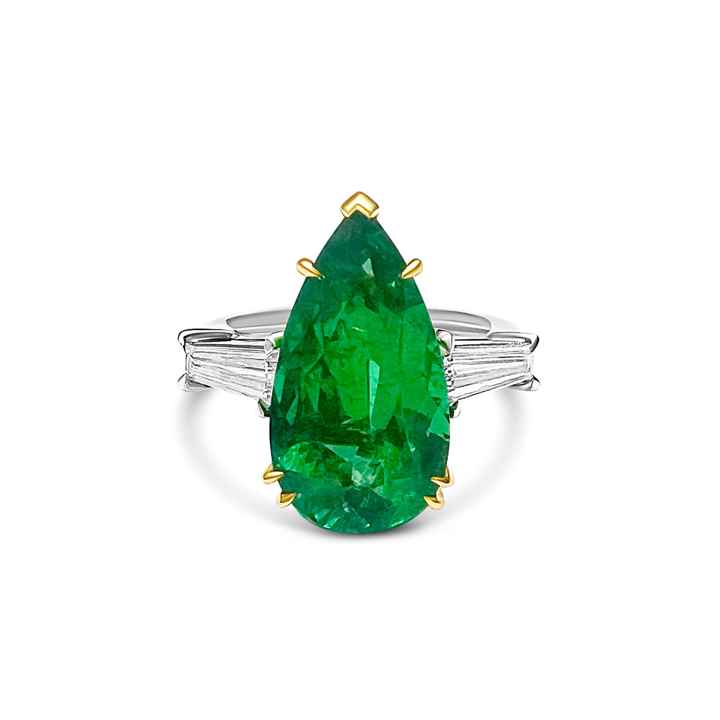 4.99 Natural Colombian Emerald and Diamond Ring