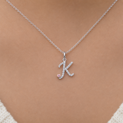 Initial Letter with Signature Pink Diamond