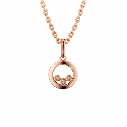 Circle of Life Pink Diamond Trio Pendant