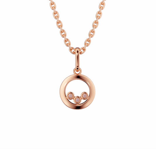 Circle of Life Pink Diamond Trio Pendant