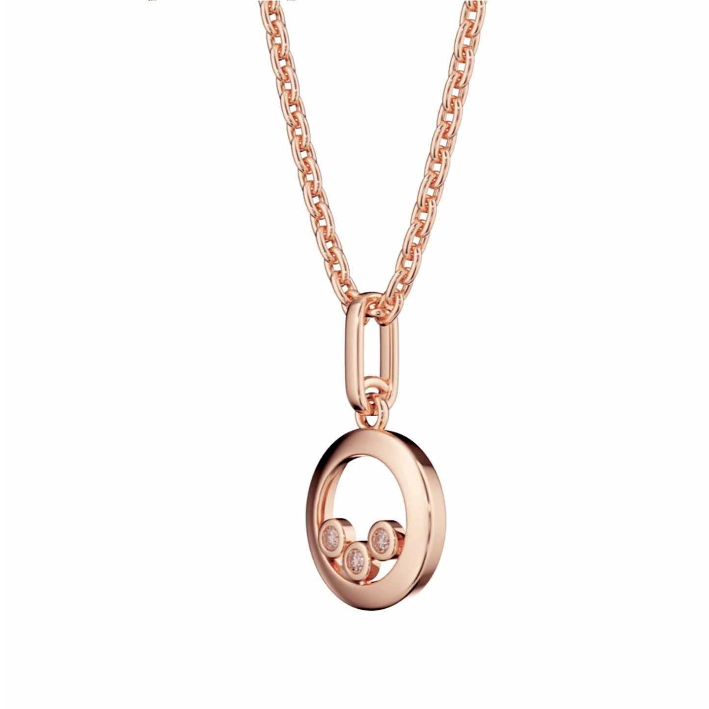 Circle of Life Pink Diamond Trio Pendant