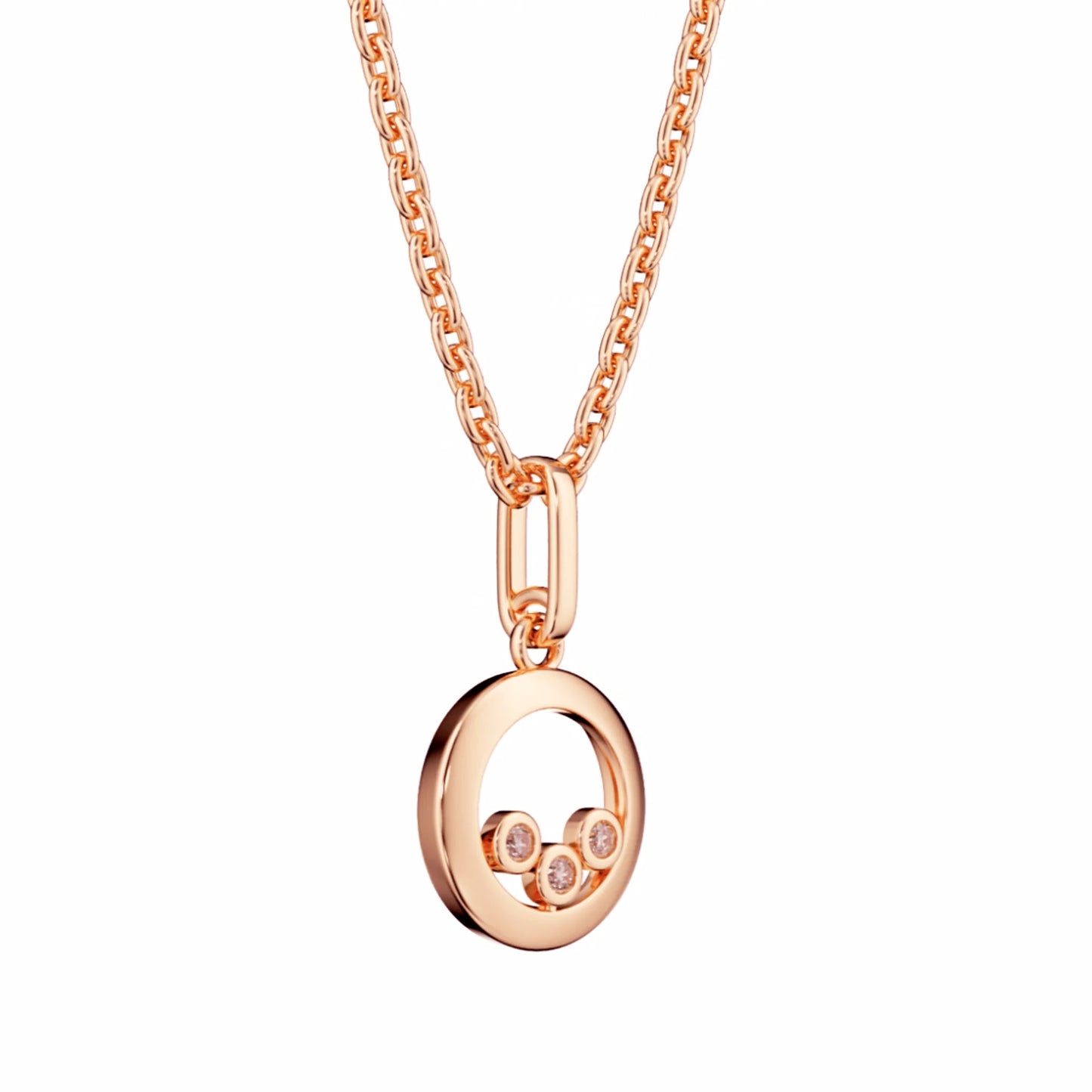 Circle of Life Pink Diamond Trio Pendant
