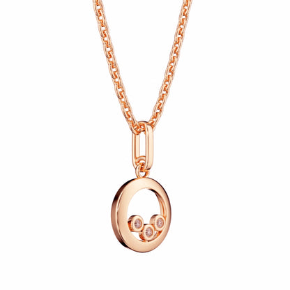 Circle of Life Pink Diamond Trio Pendant