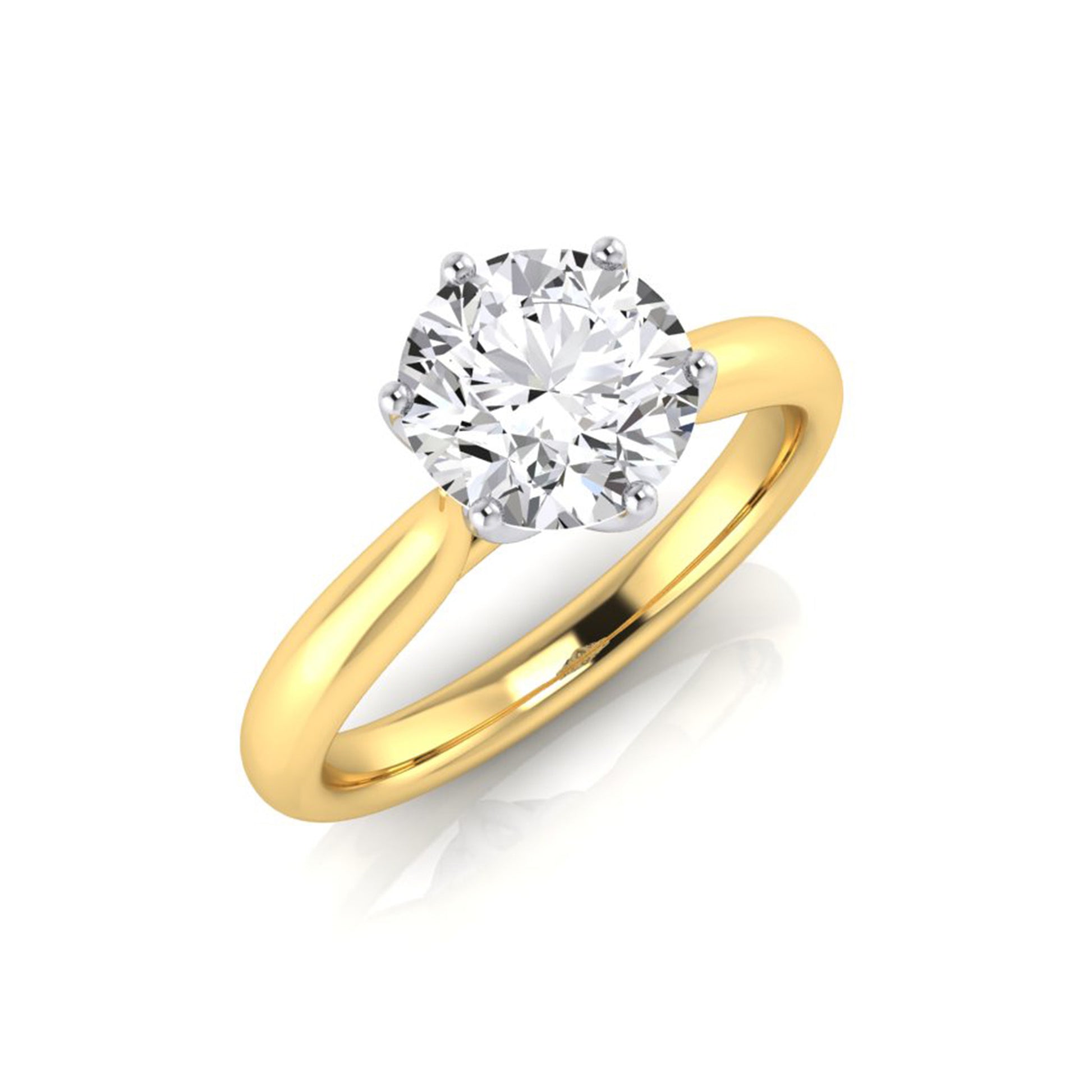 Lilly GIA Brilliant Diamond Solitaire 6 Claw Ring