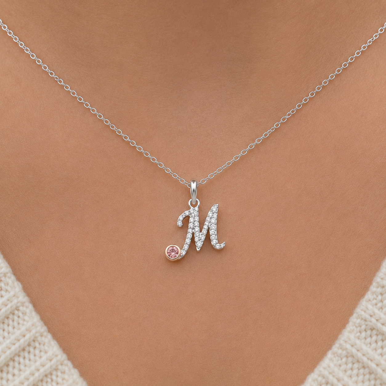 Initial Letter with Signature Pink Diamond