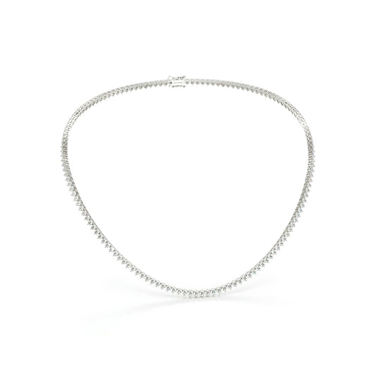 10k Tennis Necklace 3 Claw Set
