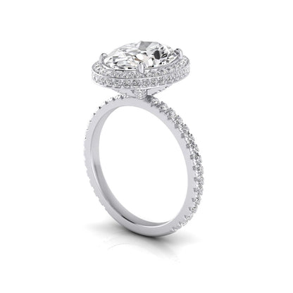 Carla Oval Diamond Halo Ring