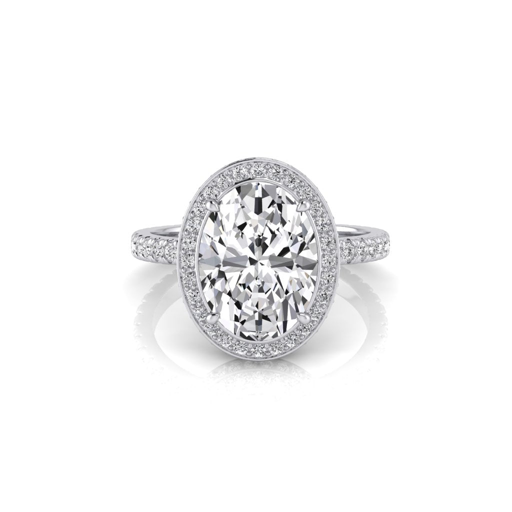 Carla Oval Diamond Halo Ring