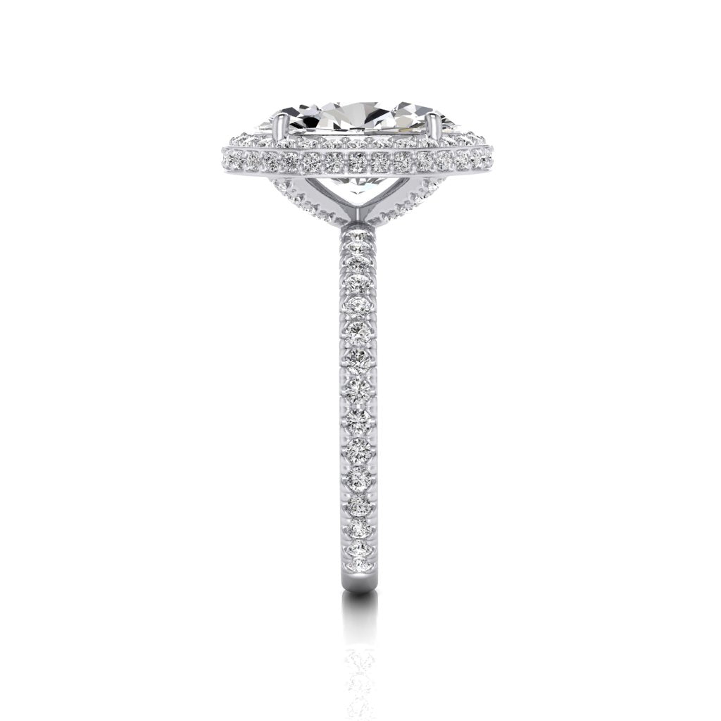 Carla Oval Diamond Halo Ring