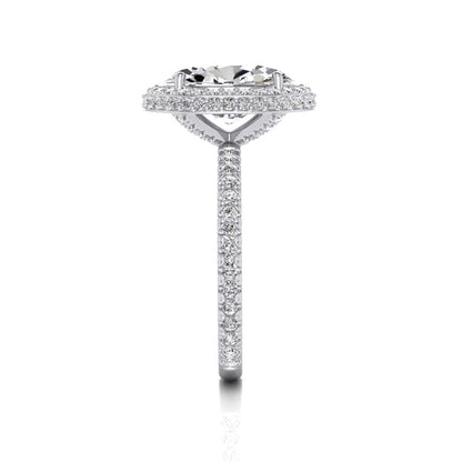 Carla Oval Diamond Halo Ring