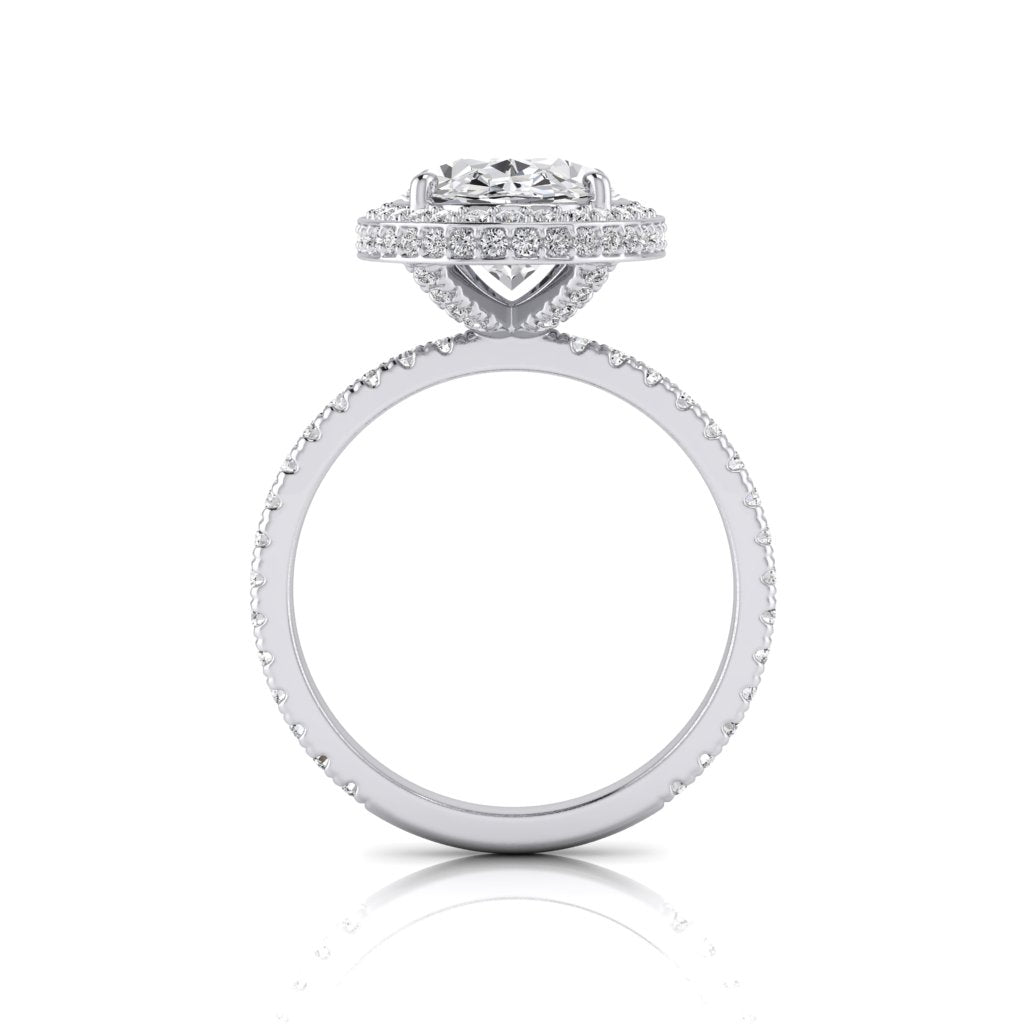 Carla Oval Diamond Halo Ring