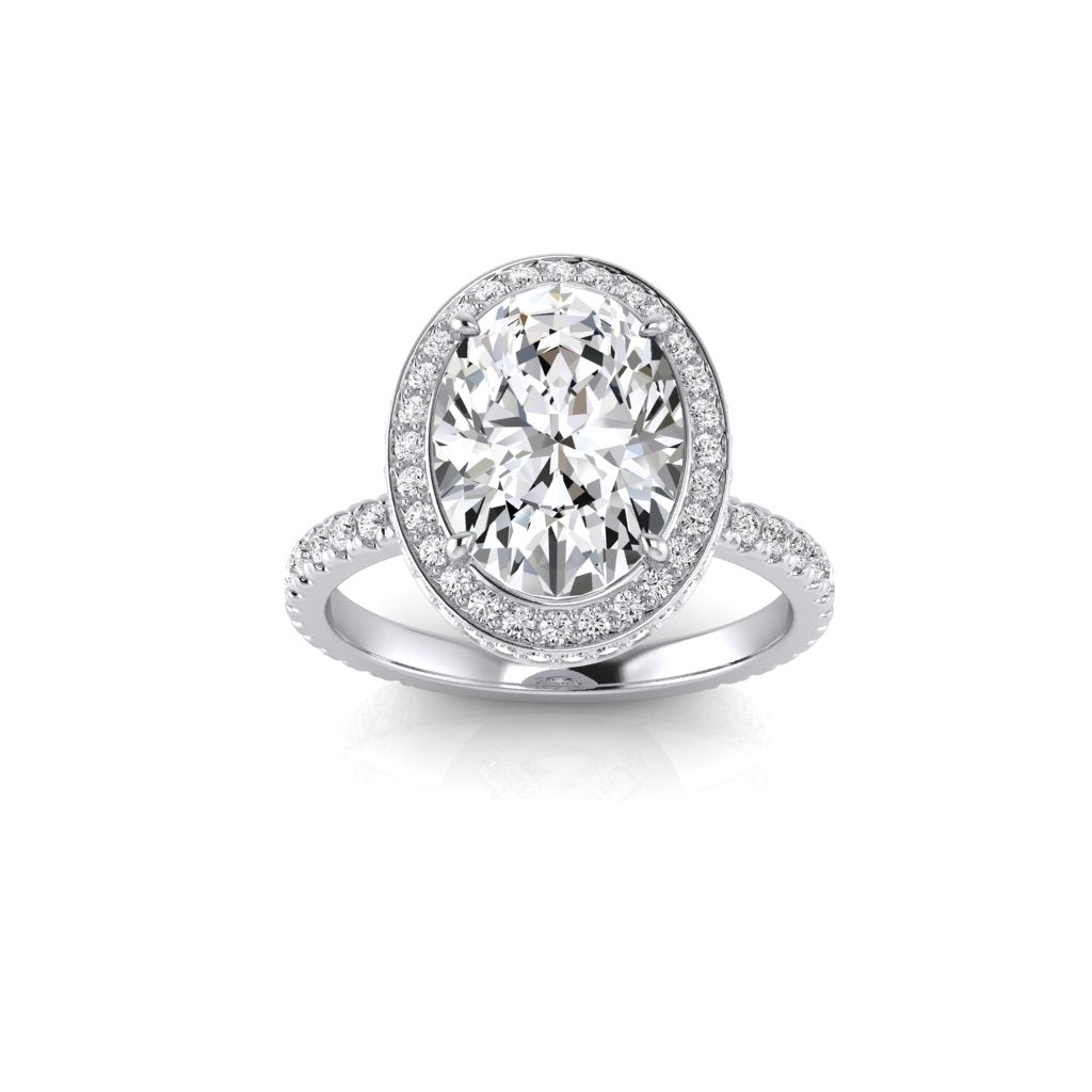 Carla Oval Diamond Halo Ring
