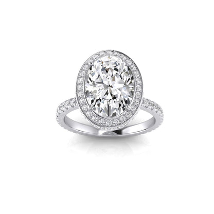 Carla Oval Diamond Halo Ring
