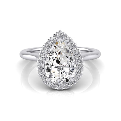 Sandra Pear Diamond Halo Ring