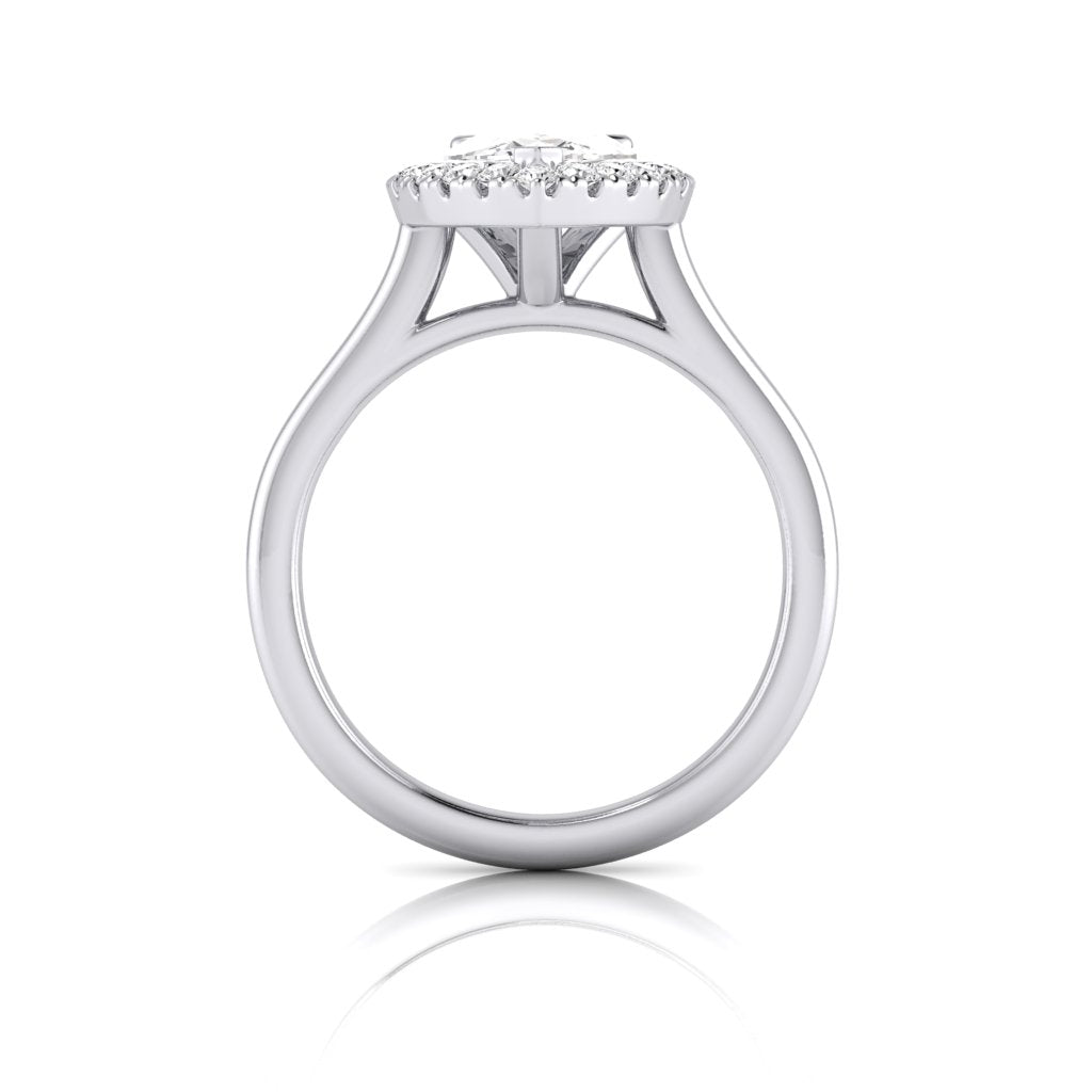 Sandra Pear Diamond Halo Ring