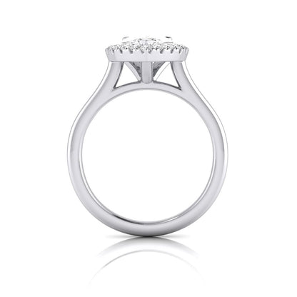 Sandra Pear Diamond Halo Ring