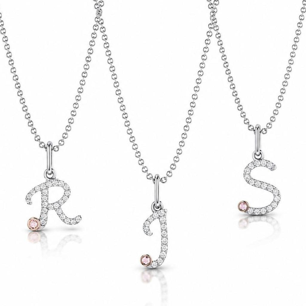 Initial Letter with Signature Pink Diamond