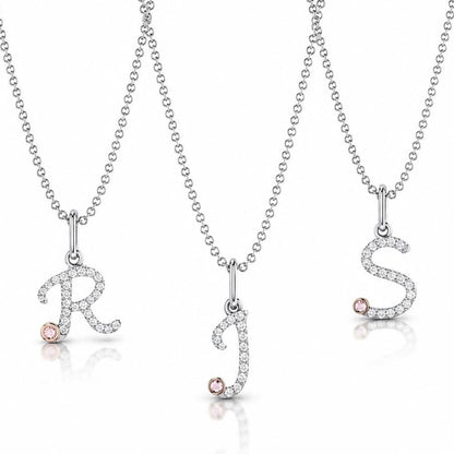 Initial Letter with Signature Pink Diamond