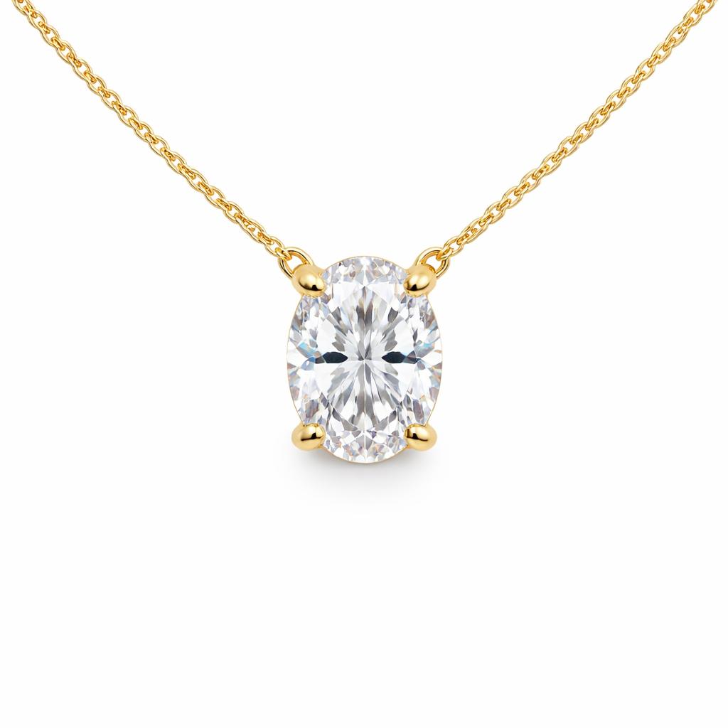 Pendant 0.25ct Oval Natural Diamonds
