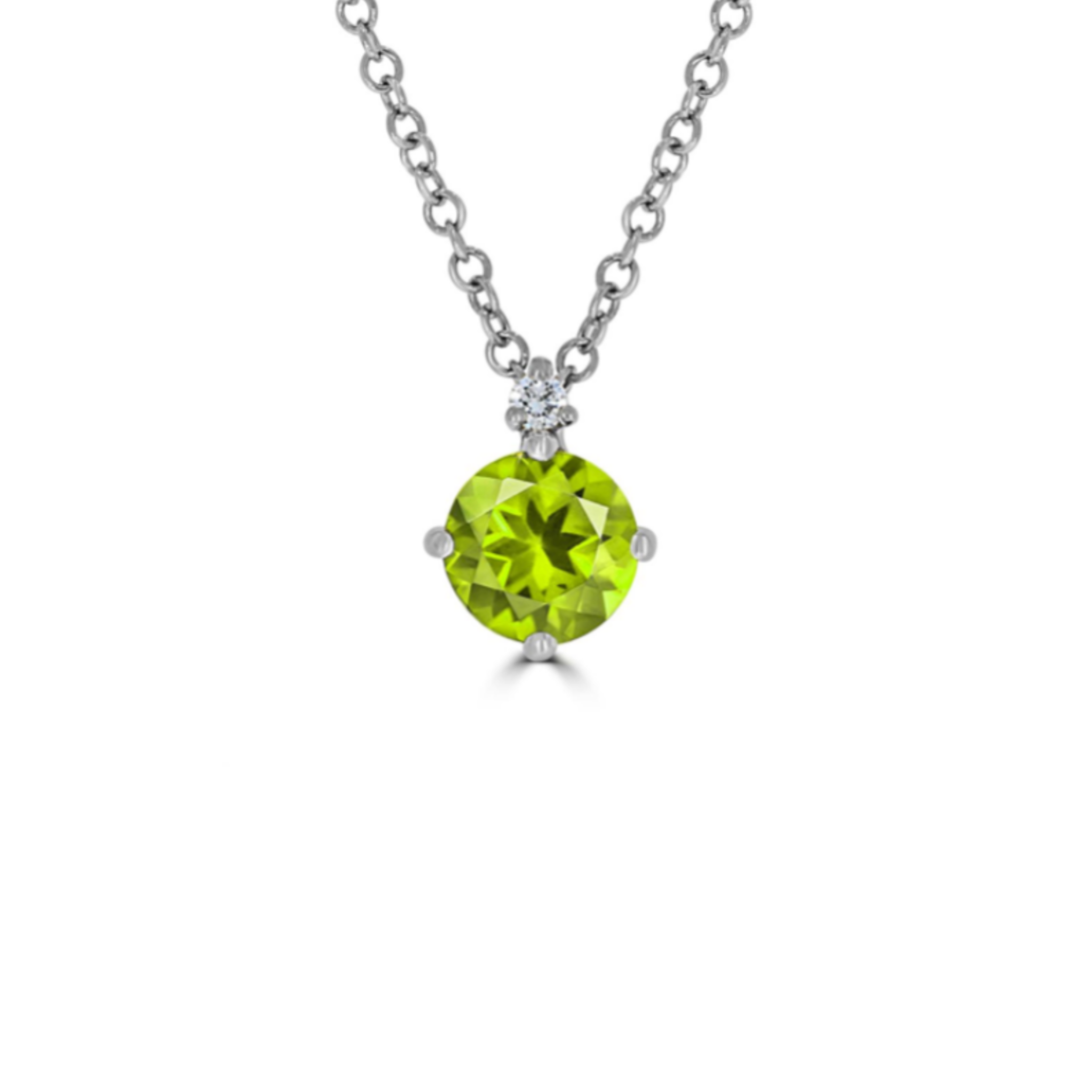 Peridot and Diamond Pendant