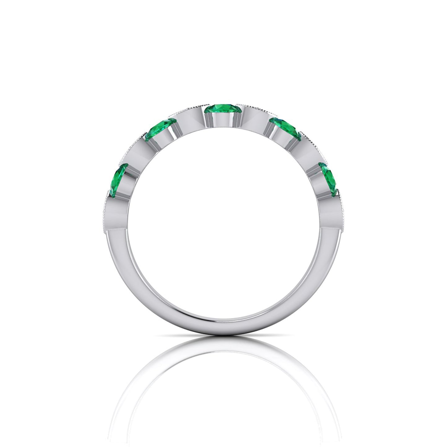 Fancy Emerald & Diamond Band