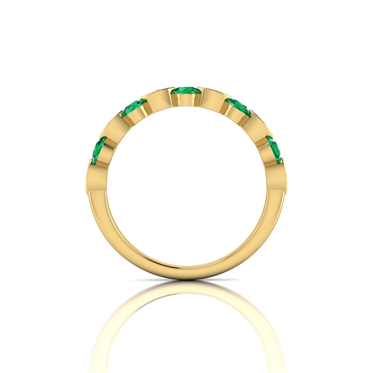 Fancy Emerald & Diamond Band