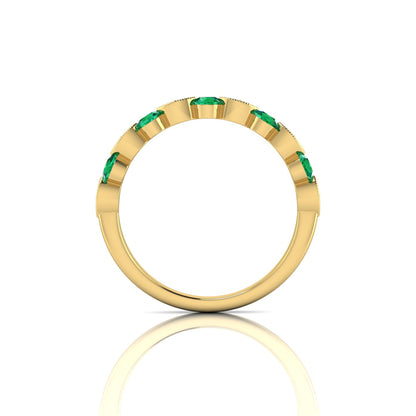 Fancy Emerald & Diamond Band