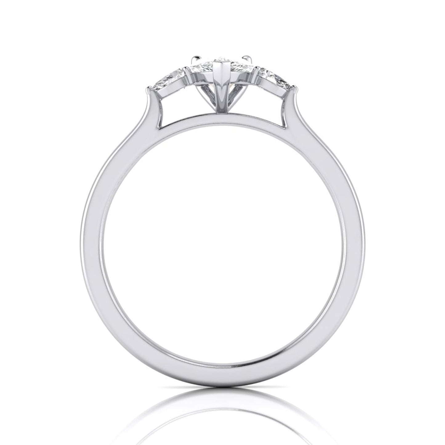 Phoebe Pear Cut Trilogy Ring