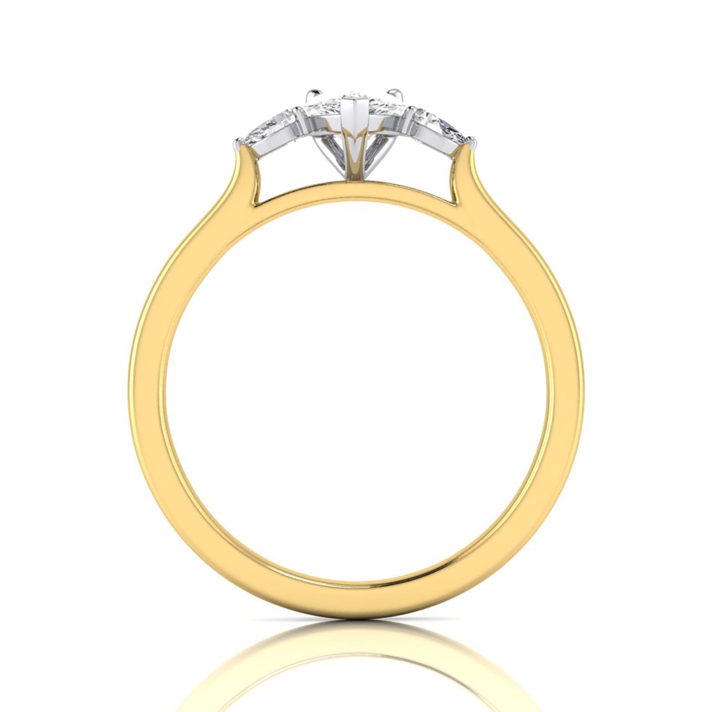 Phoebe Pear Cut Trilogy Ring