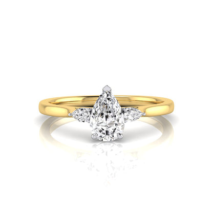 Phoebe Pear Cut Trilogy Ring