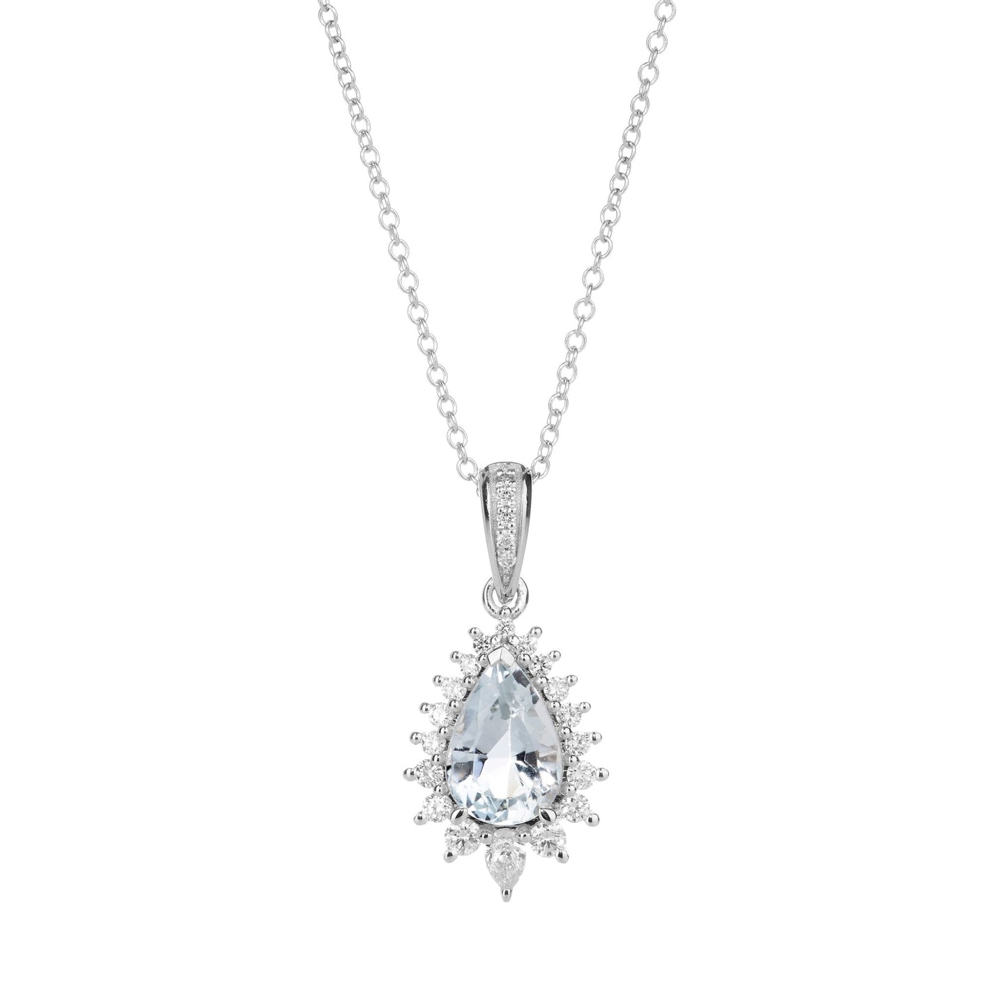 1.31ct Aquamarine & Diamonds Pendant