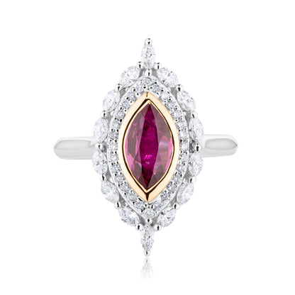 Ruby and Diamond Fancy Ring