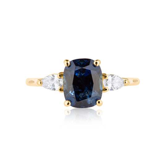 Sapphire & Diamond Trilogy Ring