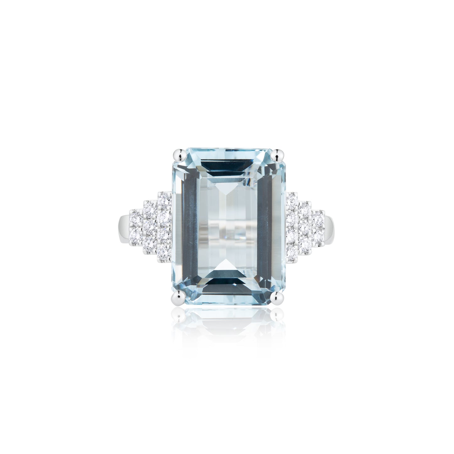 7.00ct Aqua & Diamond Ring