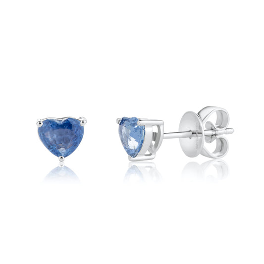 Heart Sapphire Earrings