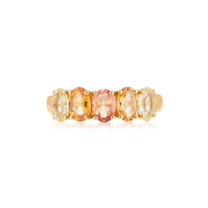 5st Orange Sapphire Ring