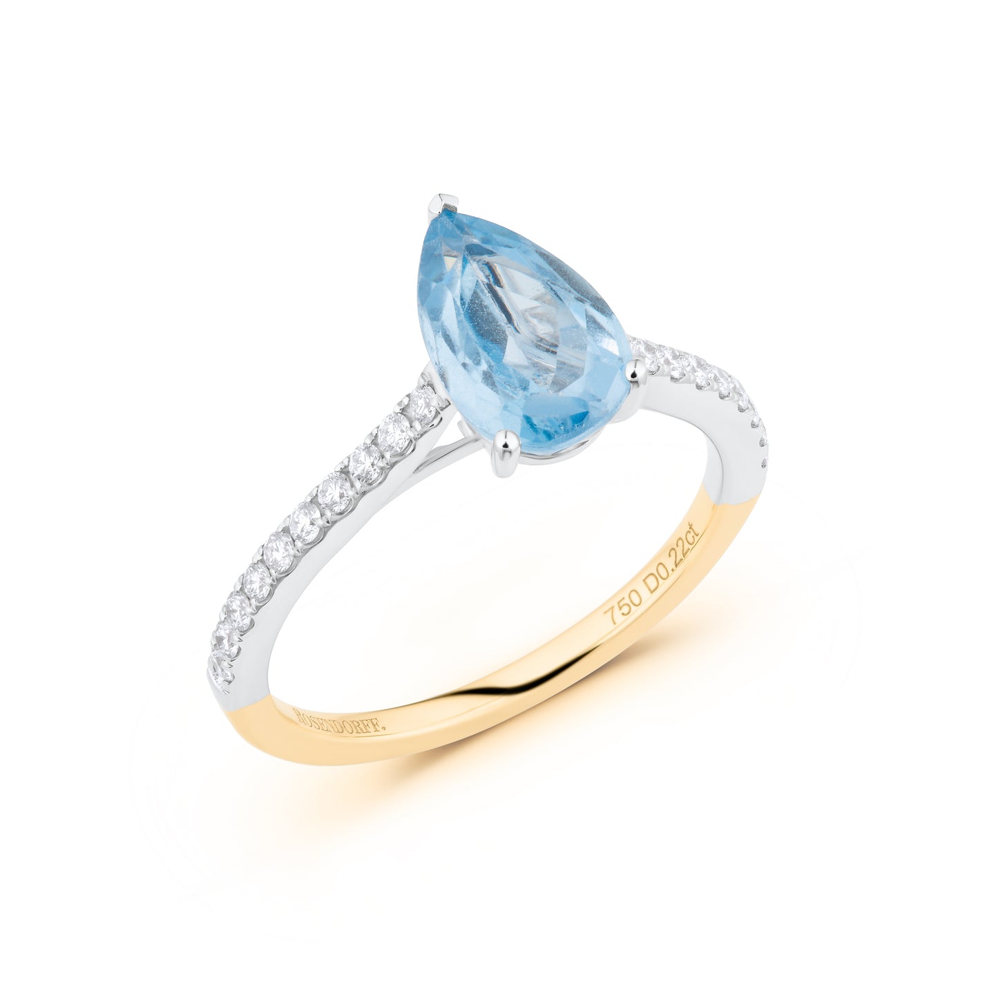 1.85ct Pear Aquamarine & Diamond Ring